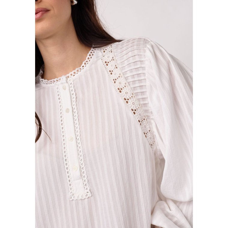 Co`couture - SenneCC Lace Blouse - White