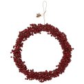 IB LAURSEN - Krans m/tr�perler Stillenat h�ndlavet - r�d