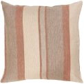 IB LAURSEN - Pude m/fyld  beige m/brune og rustfarvede striber