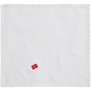 IB LAURSEN - Stofserviet m/dansk flag hvid