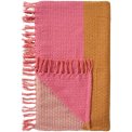 Ib Laursen - Plaid m/pink, orange, natur og gult stribem�nster