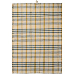 IB LAURSEN - Viskestykke Mikkel natur m/bl og mustard striber