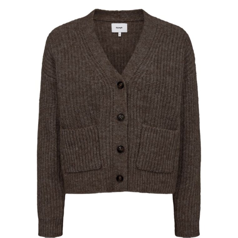 NMPH - NUZINDI SHORT CARDIGAN - Dark Earth