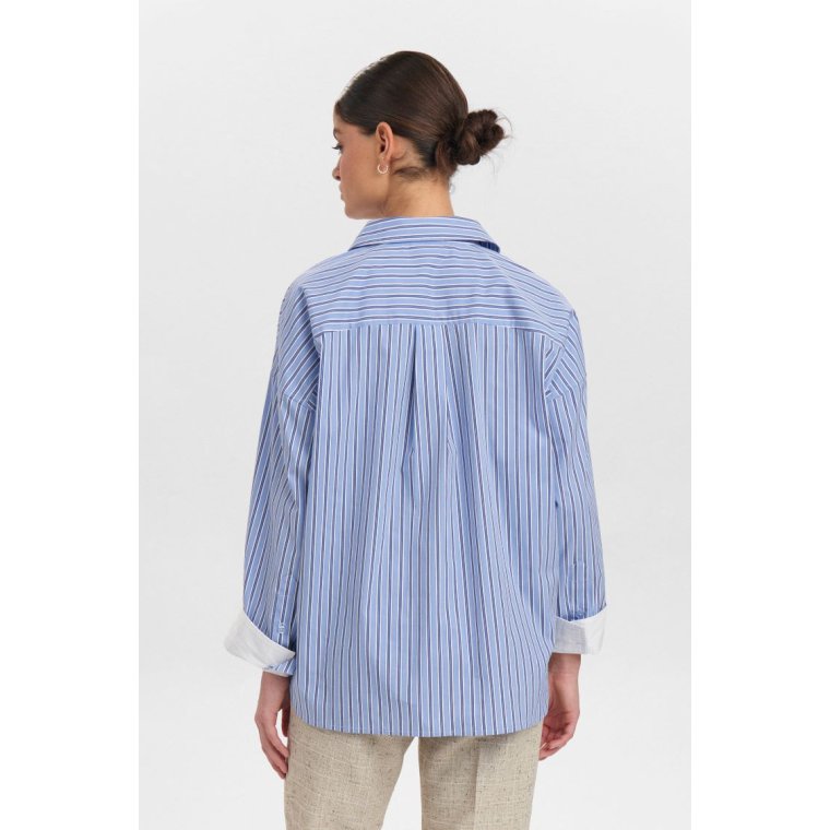 NMPH - NUELOISE STRIPE SHIRT - Granada Sky