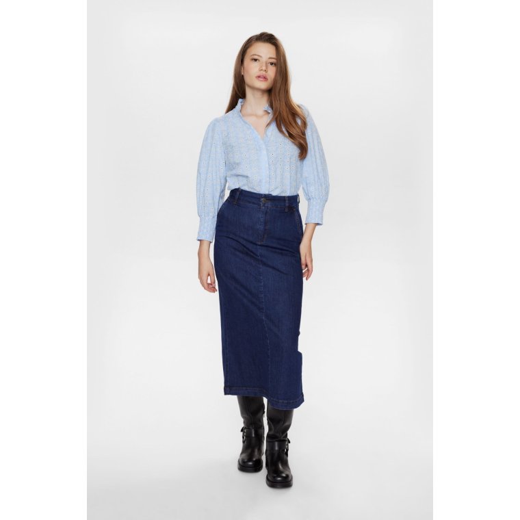 NMPH - NUAMBER SKIRT	 - Dark Blue Denim 1
