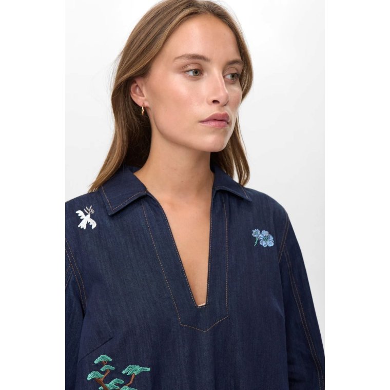 NMPH - NUCHIKU DRESS - Dark Blue Denim