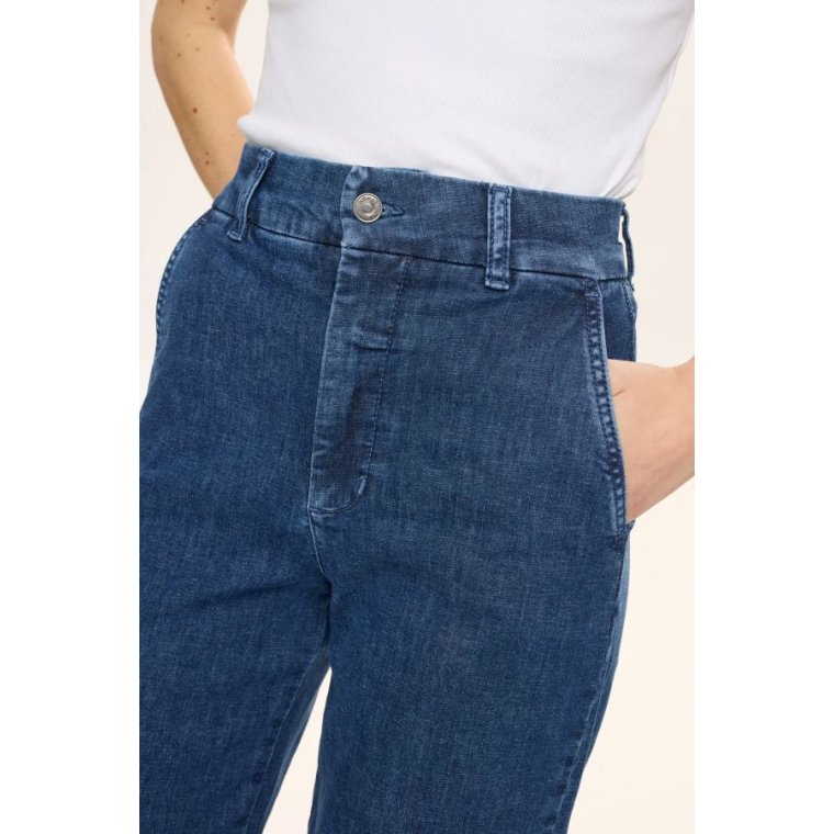 N�MPH - NUAMBER HR WIDE JEANS B3013 - Medium Blue Denim