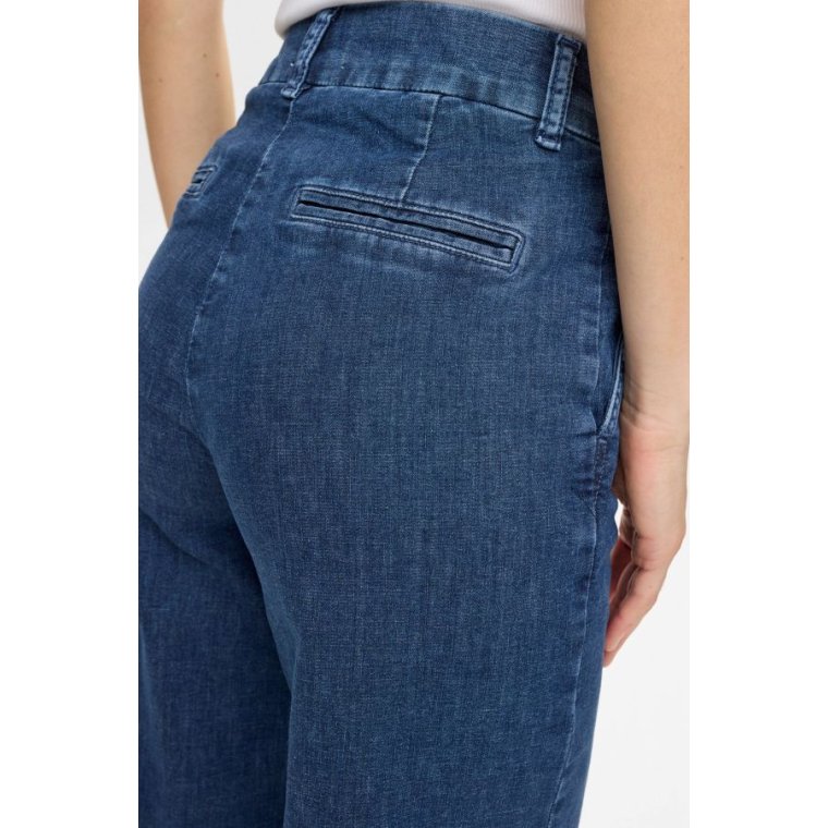 N�MPH - NUAMBER HR WIDE JEANS B3013 - Medium Blue Denim