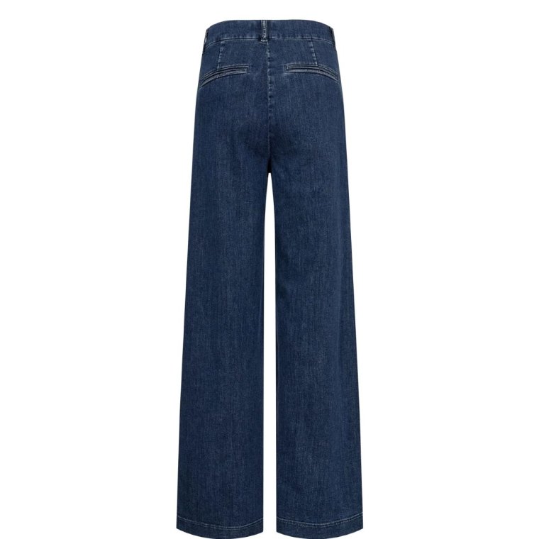 N�MPH - NUAMBER HR WIDE JEANS B3013 - Medium Blue Denim