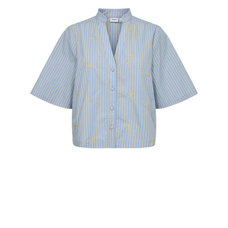 N�MPH - NUMELANIE SS SHIRT - Hydrangea