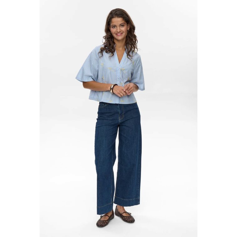 N�MPH - NUMELANIE SS SHIRT - Hydrangea