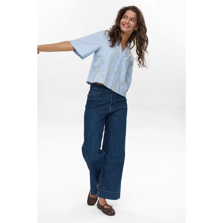 N�MPH - NUMELANIE SS SHIRT - Hydrangea