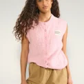 N�MPH - NURIETTE CHECK VEST - Pink Lady