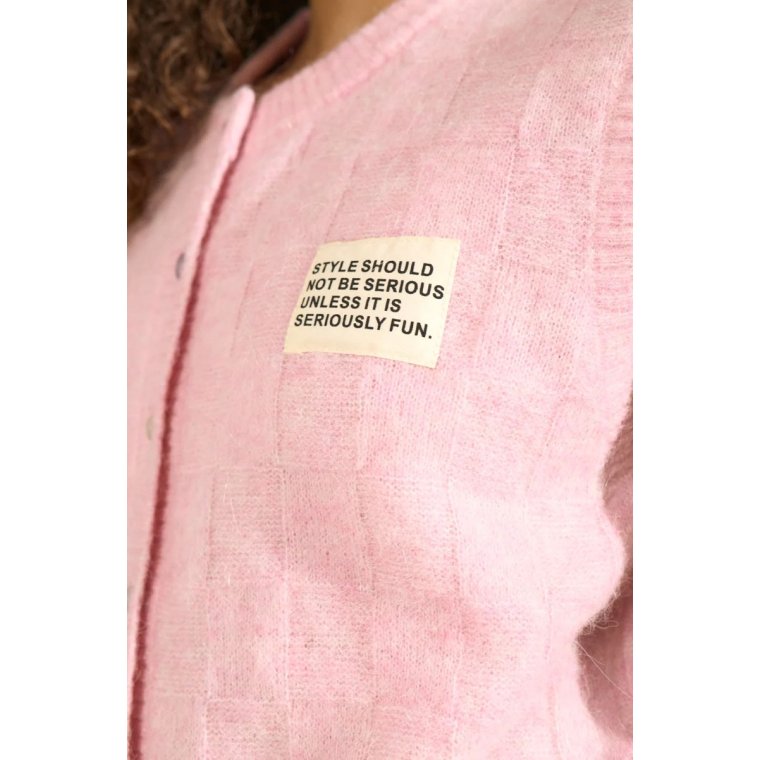 N�MPH - NURIETTE CHECK VEST - Pink Lady