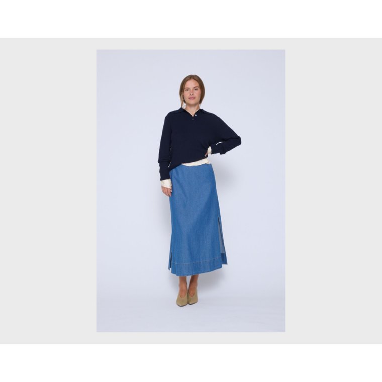 Six Ames - BELINDA SKIRT - Stonewash Blue