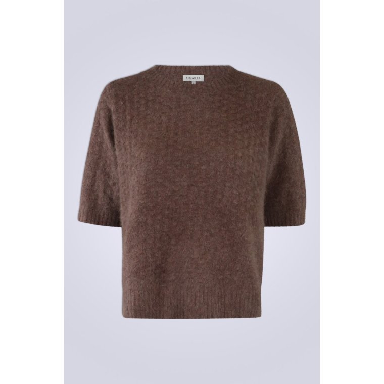 Six Ames - ODEA SWEATER - Chocolate Mlange