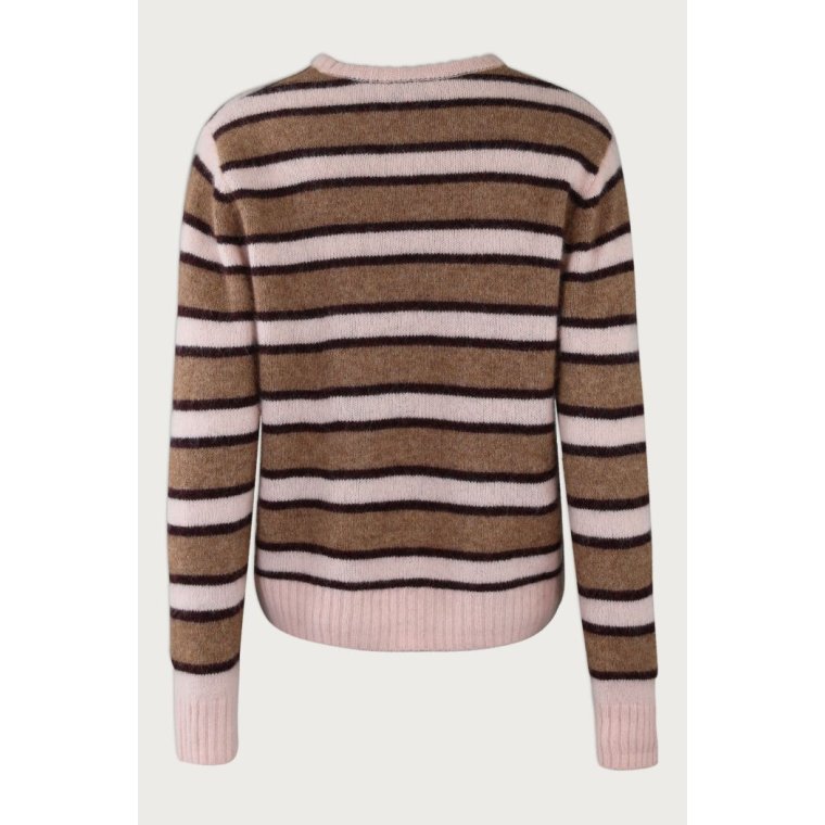 Six Ames - LILY STRIPE SWEATER - Dusty Blush Stripe