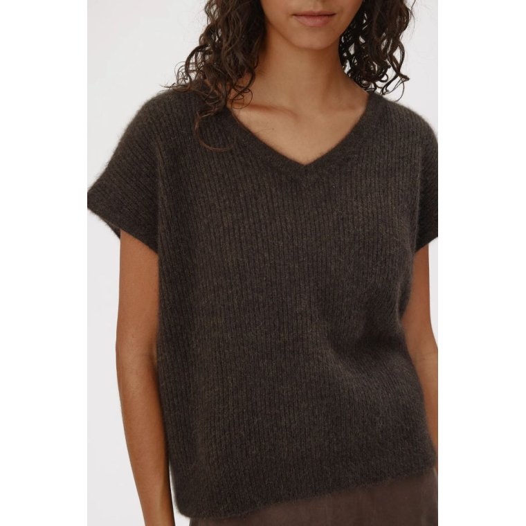 Six Ames - LEYA SWEATER - Espresso Brown