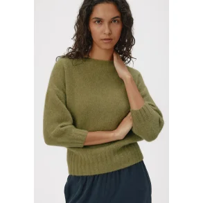 Six Ames - MONA SWEATER - Olive Green Melange