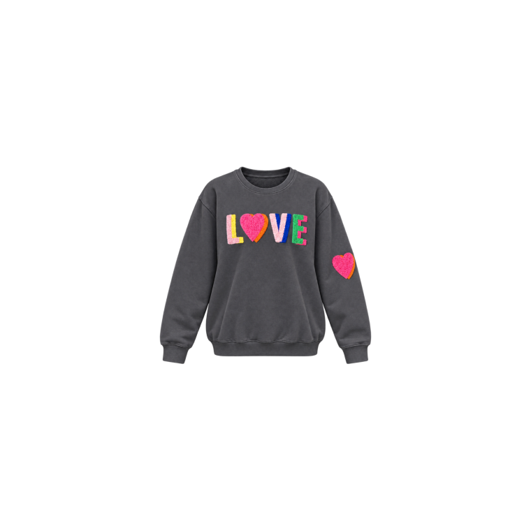 LULU�S LOVE - Love sweatshirt multi double - Gunmetal