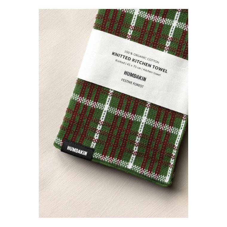 HUMDAKIN - Knitted Kitchen Towel - Festive Forest