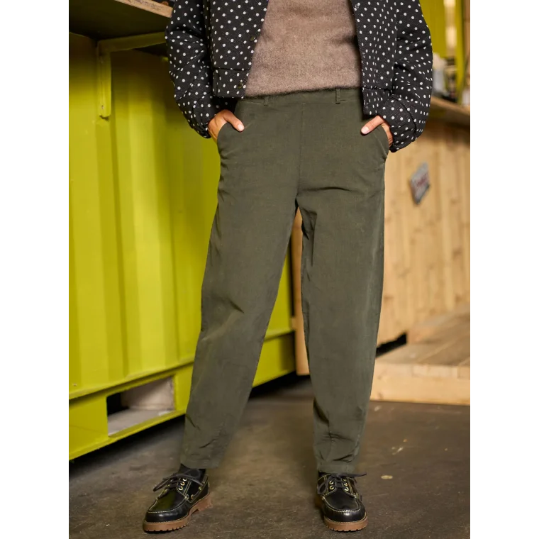 Black Colour - BCMEMPHIS barrel pant - Army