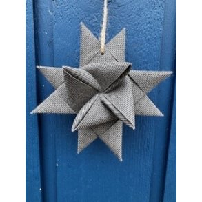 Stjernefabrikken - Sejldug julestjerne - sorte striper