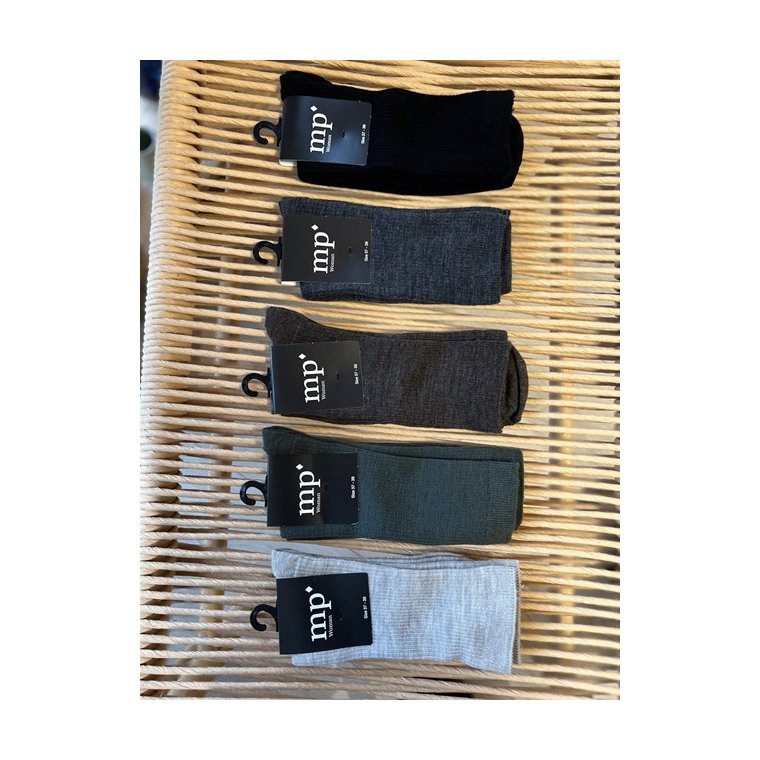 Mp Denmark - Fine wool rib socks - Dusty Ivy