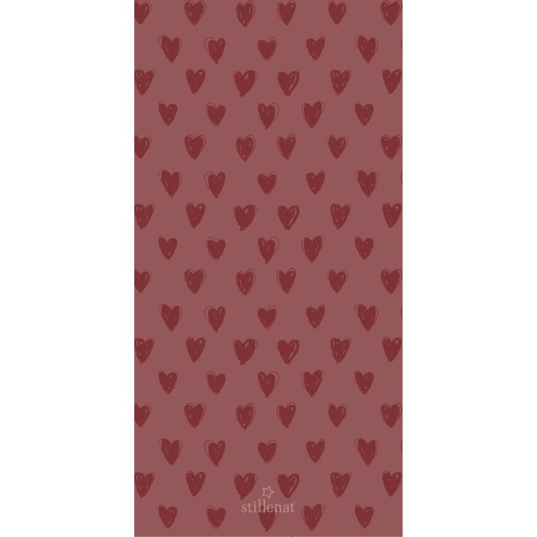 Ib Laursen - Serviet 10x20 cm harlekin m/hjerter 16 stk/pk