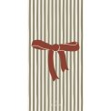 Ib Laursen - Serviet 10x20 cm gr�nne striber og r�d sl�jfe 16 stk/pk