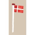 IB LAURSEN - Serviet Dannebrog p flagstang 16 stk pr pakke