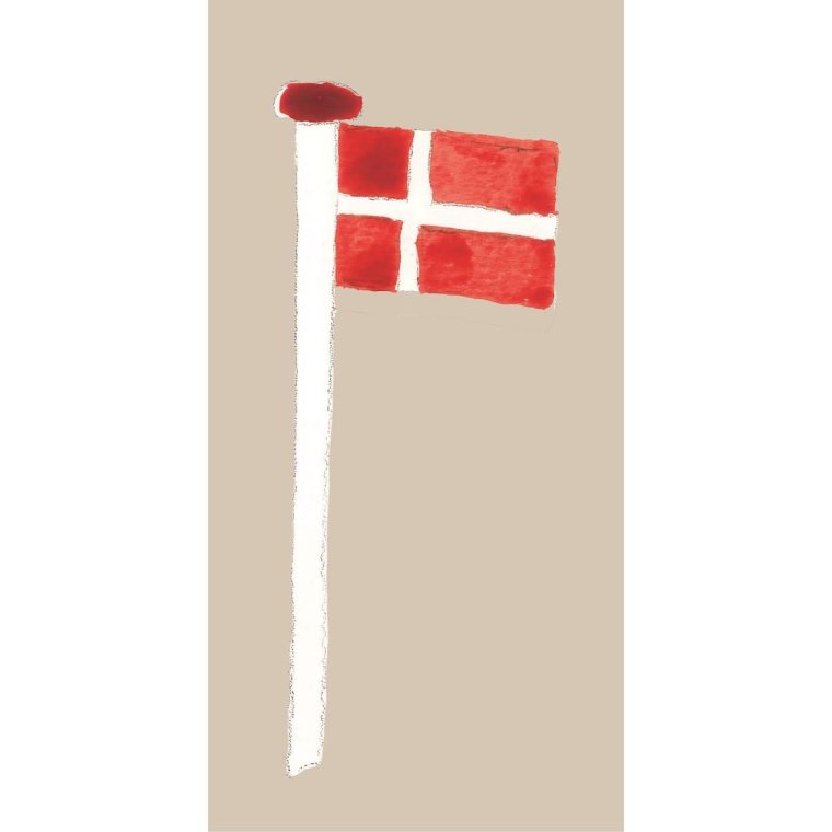 IB LAURSEN - Serviet Dannebrog p flagstang 16 stk pr pakke