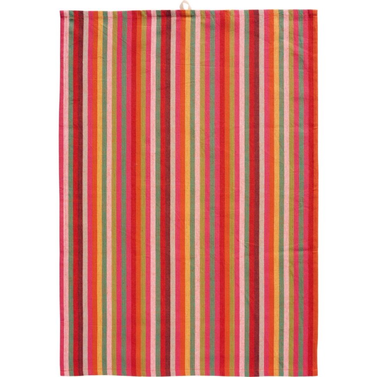 IB LAURSEN - Viskestykke m/multifarvede striber - no. 1