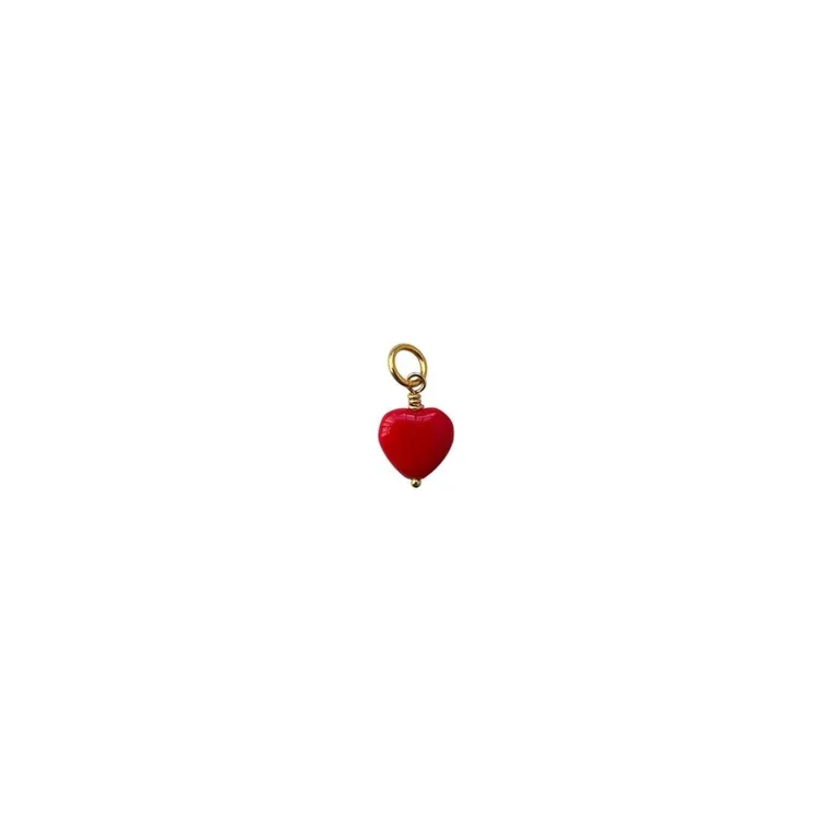PICO - French Heart Pendant - scarlet - forgyldt