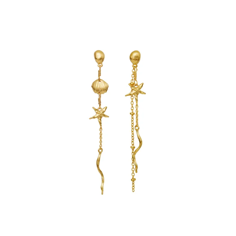 Maanesten - Aruba Earrings - Forgyldt