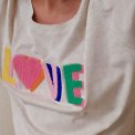 LULU�S LOVE - Love T-shirt dress short sleeves - Double heart - multi/grey melange
