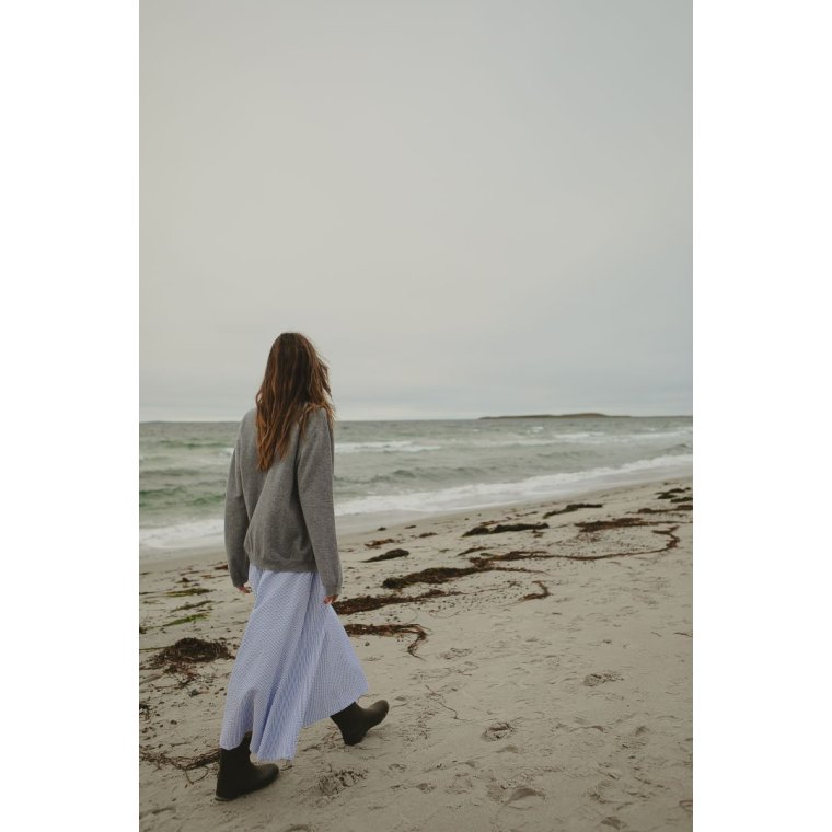 Studio Feder - NOELLE DRESS - SEERSUCKER - FJORD