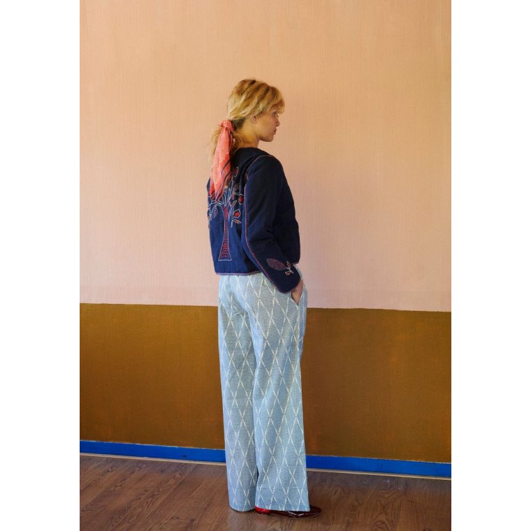 HABIBA - AMINA IKAT PANTS RELAXED - INDIGO