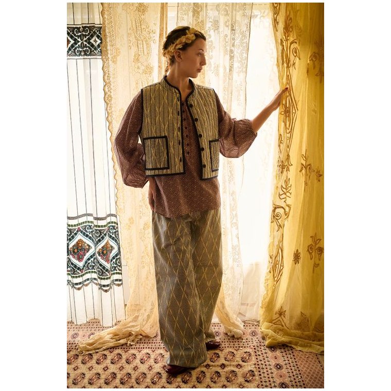 HABIBA - AMINA IKAT PANTS RELAXED - INDIGO