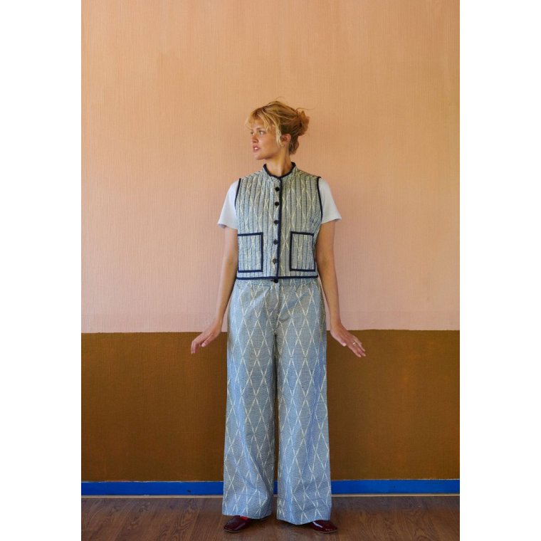 HABIBA - AMINA IKAT PANTS RELAXED - INDIGO