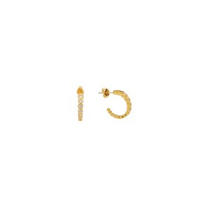 PICO - Alba Petit Crystal Studs -  - Forgyldt