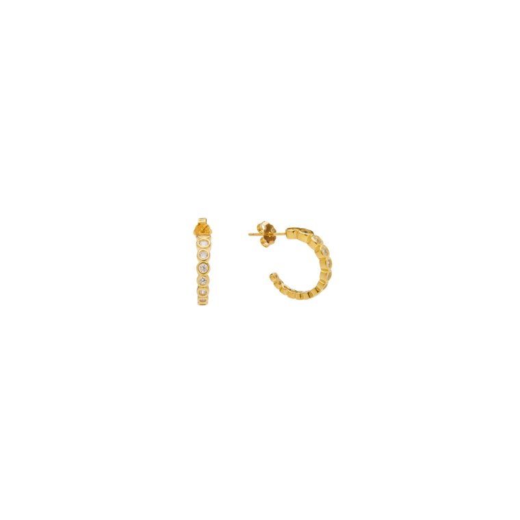 PICO - Alba Petit Crystal Studs -  - Forgyldt