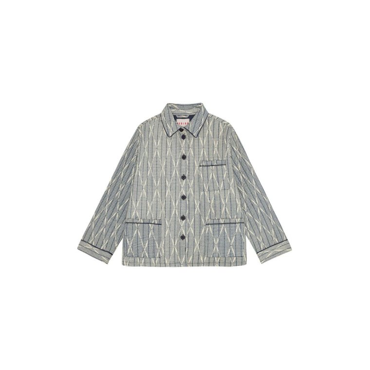 HABIBA - AMINA IKAT QUILTED JACKET - INDIGO