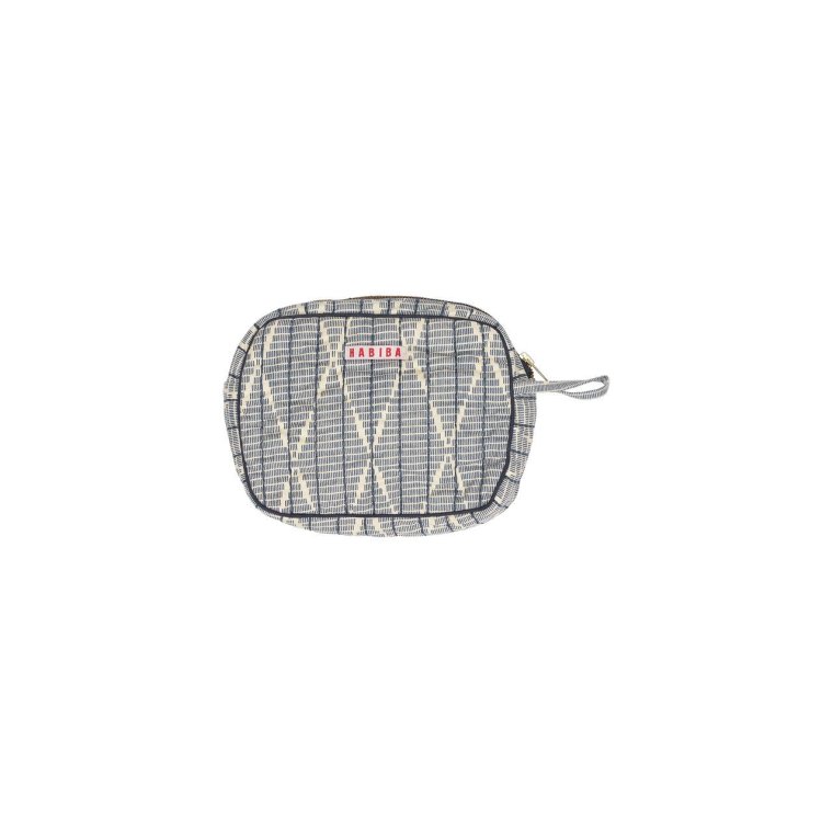 HABIBA - AMINA IKAT MAKEUP CLUTCH - INDIGO