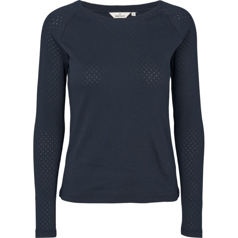 BASIC APPAREL - Arense LS Tee - Sky Captain