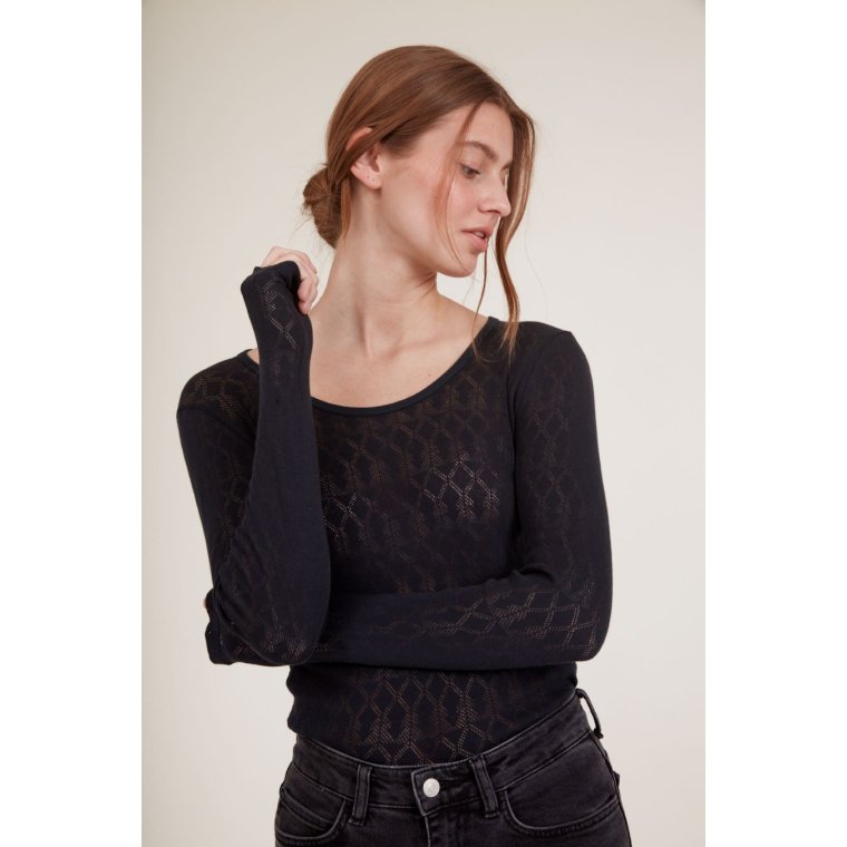 BASIC APPAREL - ANA T-SHIRT - Black