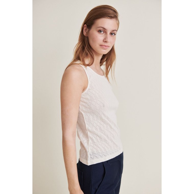 BASIC APPAREL - ANA TANK - WHITE SWAN