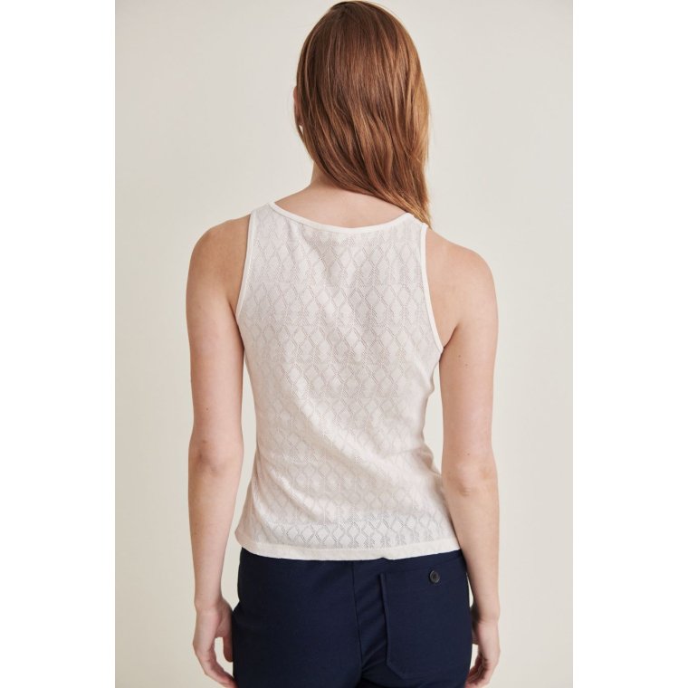 BASIC APPAREL - ANA TANK - WHITE SWAN