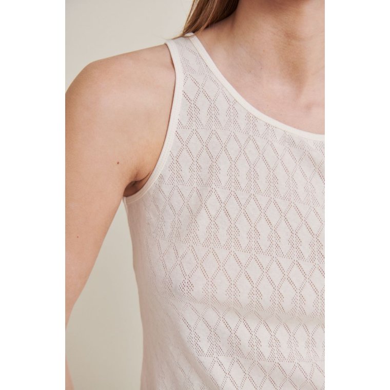 BASIC APPAREL - ANA TANK - WHITE SWAN