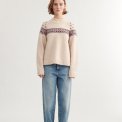 BASIC APPAREL - Blanche Sweater - Bordeaux truffle/Sky Captain/Copen blue
